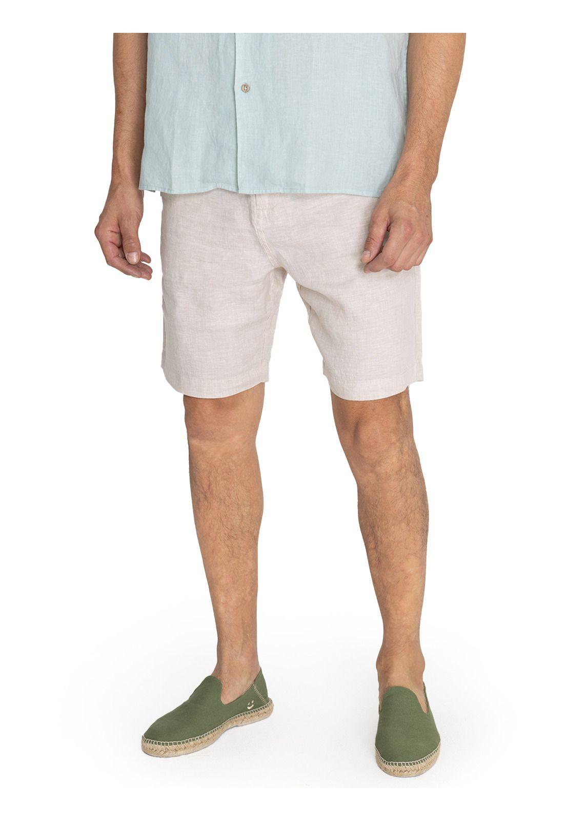 Short Lino Orgánico Beige Linen Hombre -5