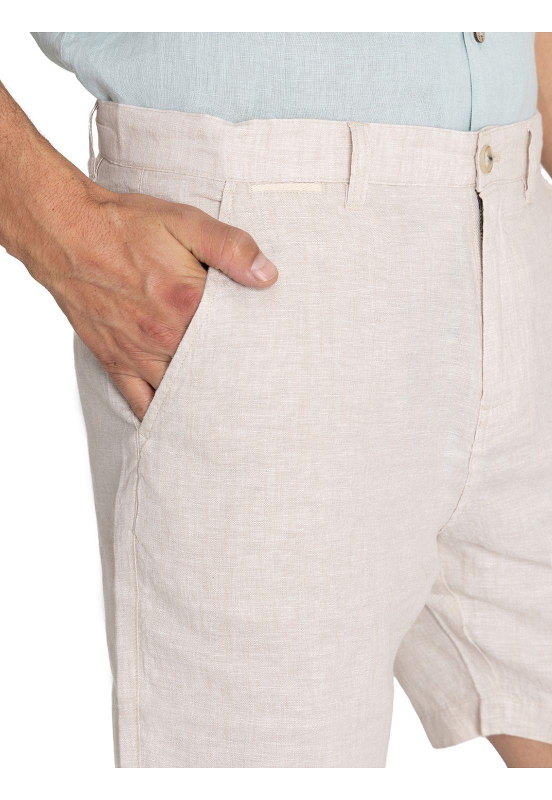 Short Lino Orgánico Beige Linen Hombre -7