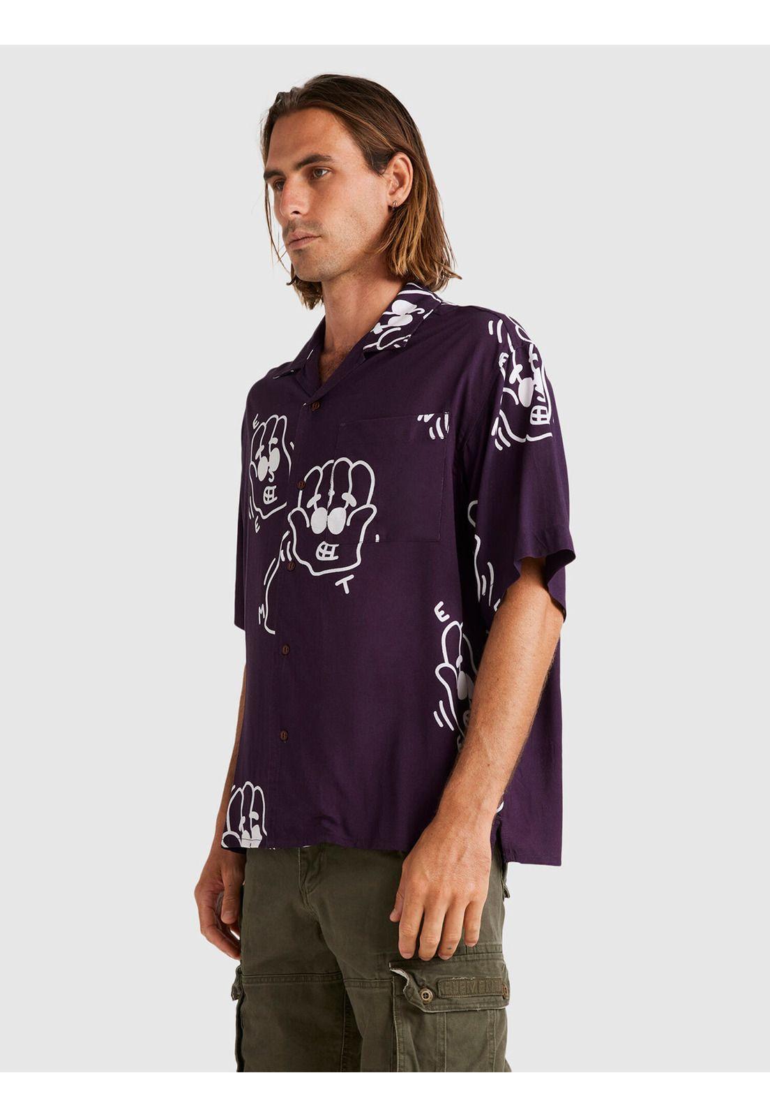 Camisa Manga Corta Hombre LCTXE Resort Morada-1