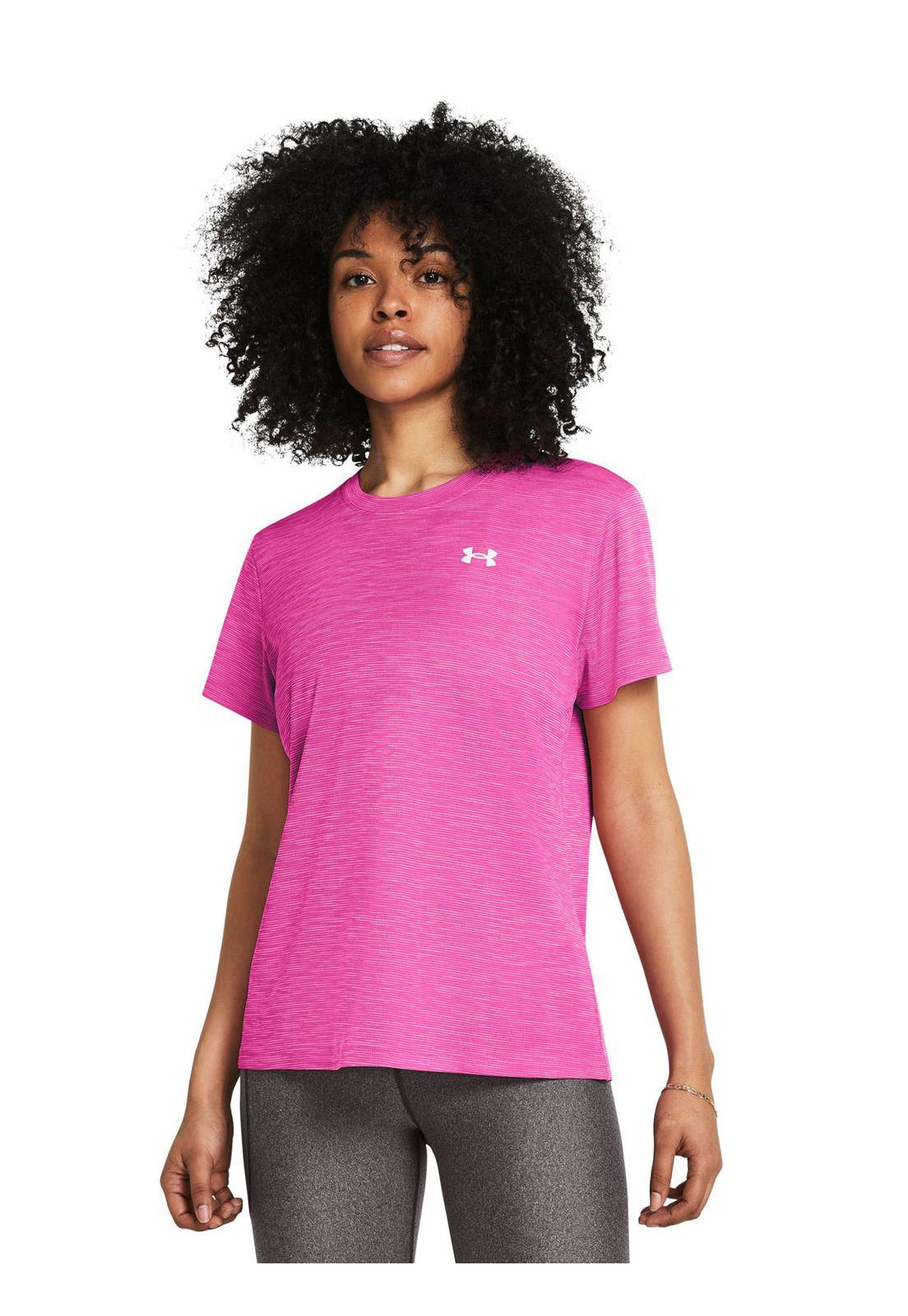 Polera manga corta Tech  mujer Rosa-3