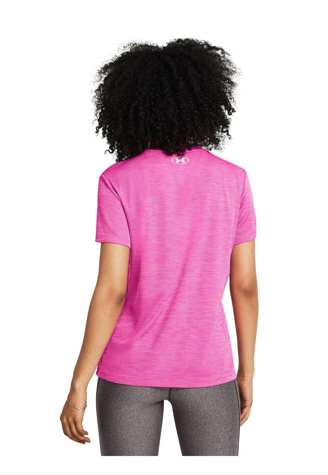 Polera manga corta Tech  mujer Rosa-4