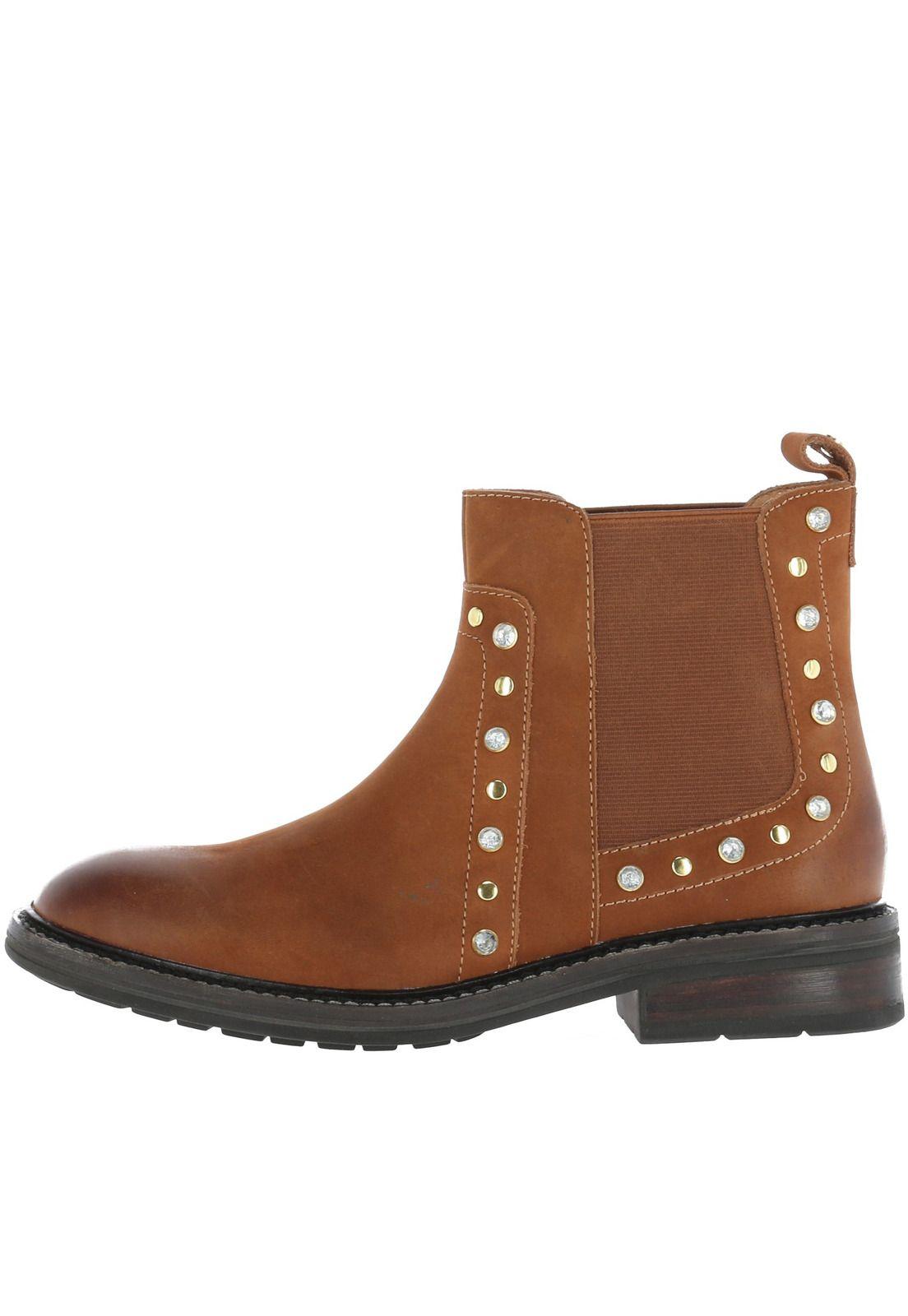 Botin Cuero Mujer Ondy Café-2