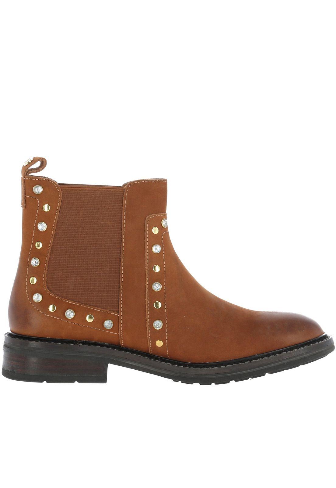 Botin Cuero Mujer Ondy Café-3