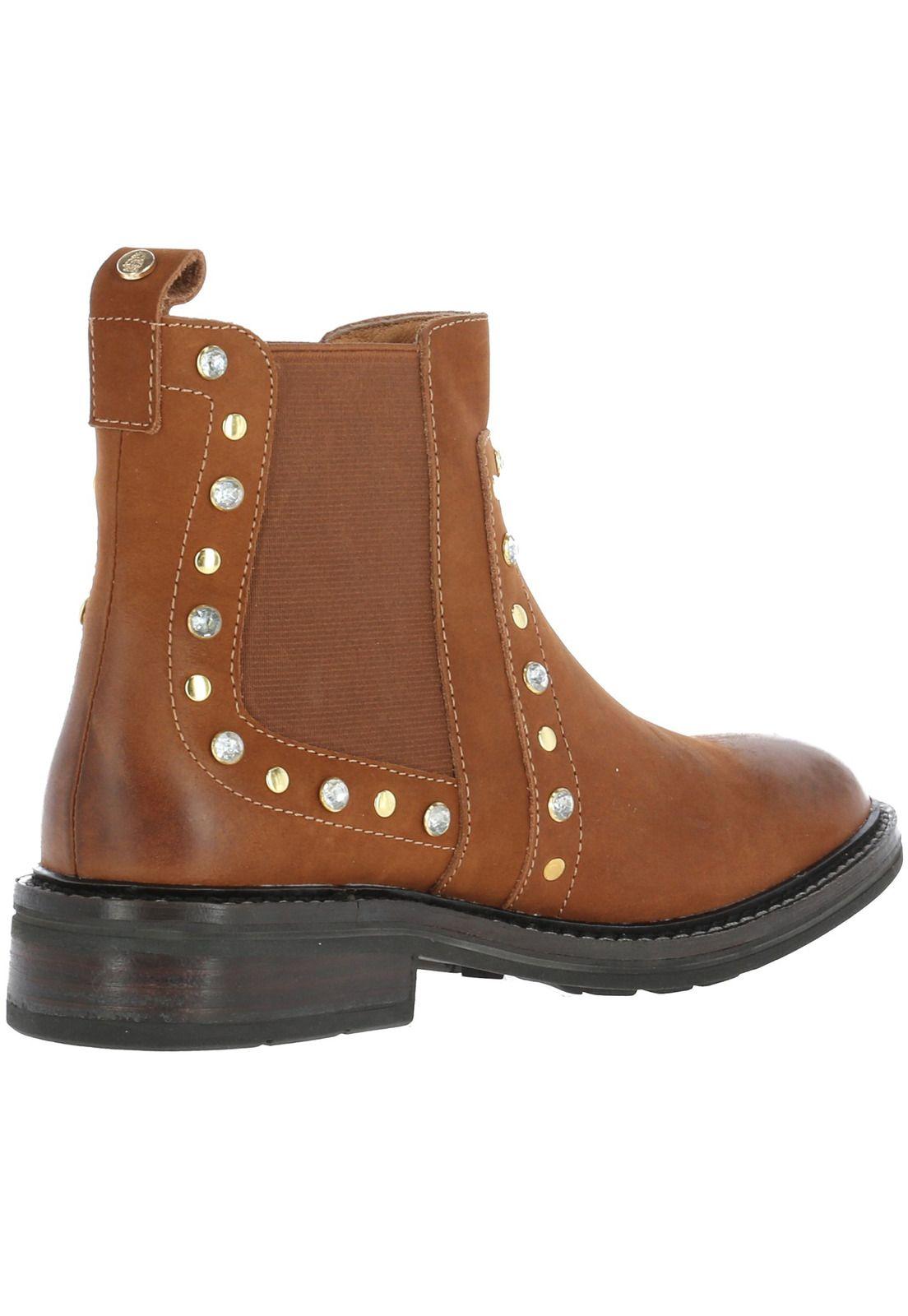 Botin Cuero Mujer Ondy Café-4