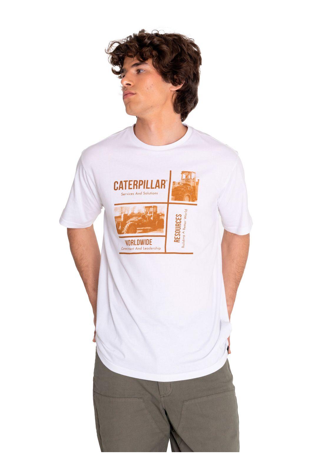 Polera Manga Corta Hombre His Traditi Graph7 Blanco-0