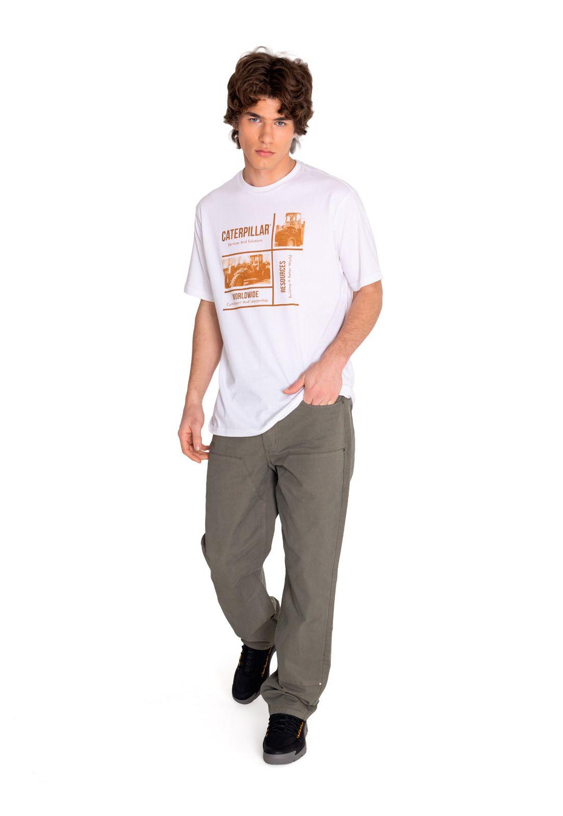 Polera Manga Corta Hombre His Traditi Graph7 Blanco-5