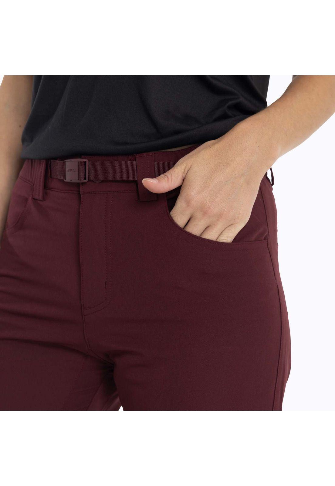 Pantalon Mujer Chandalar Burdeo Merrell-4