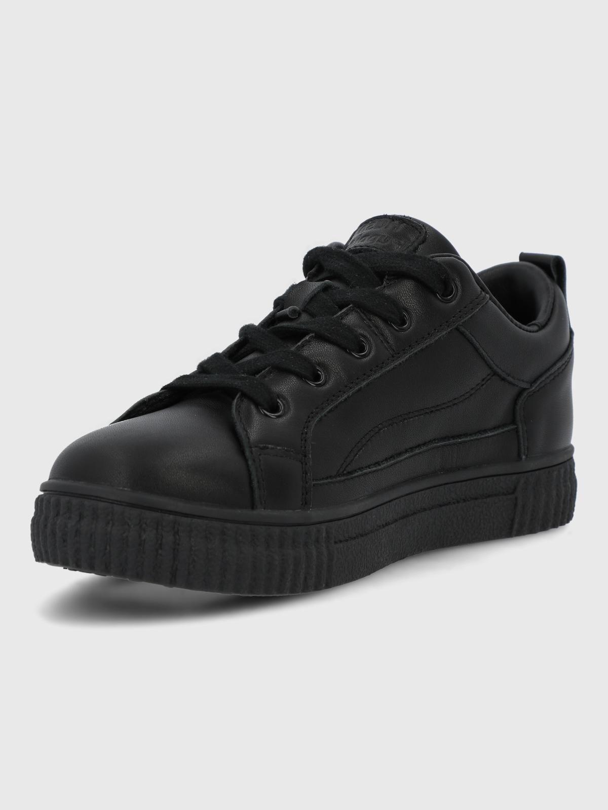 Zapatilla Escolar Cuero Niño Akita Negro-4
