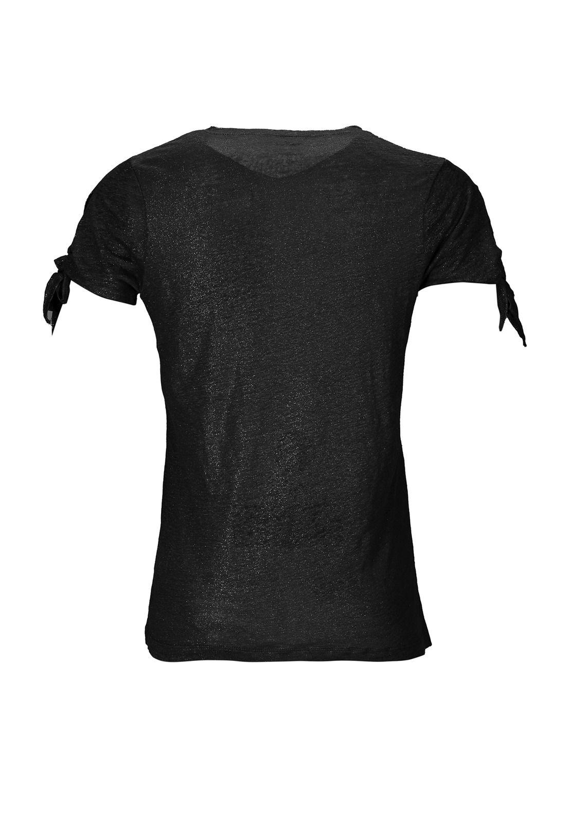 Polera Lino Orgánico Mujer Organic Negro-1