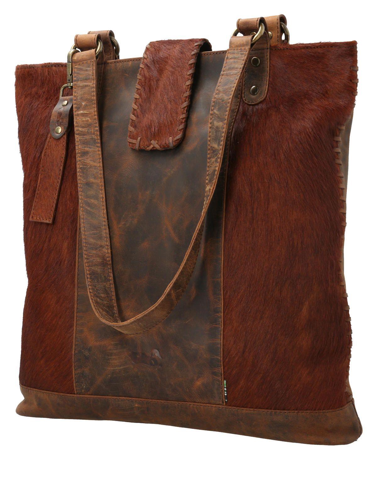 Cartera Cuero Mujer Hr Hayley Tote Cognac-1