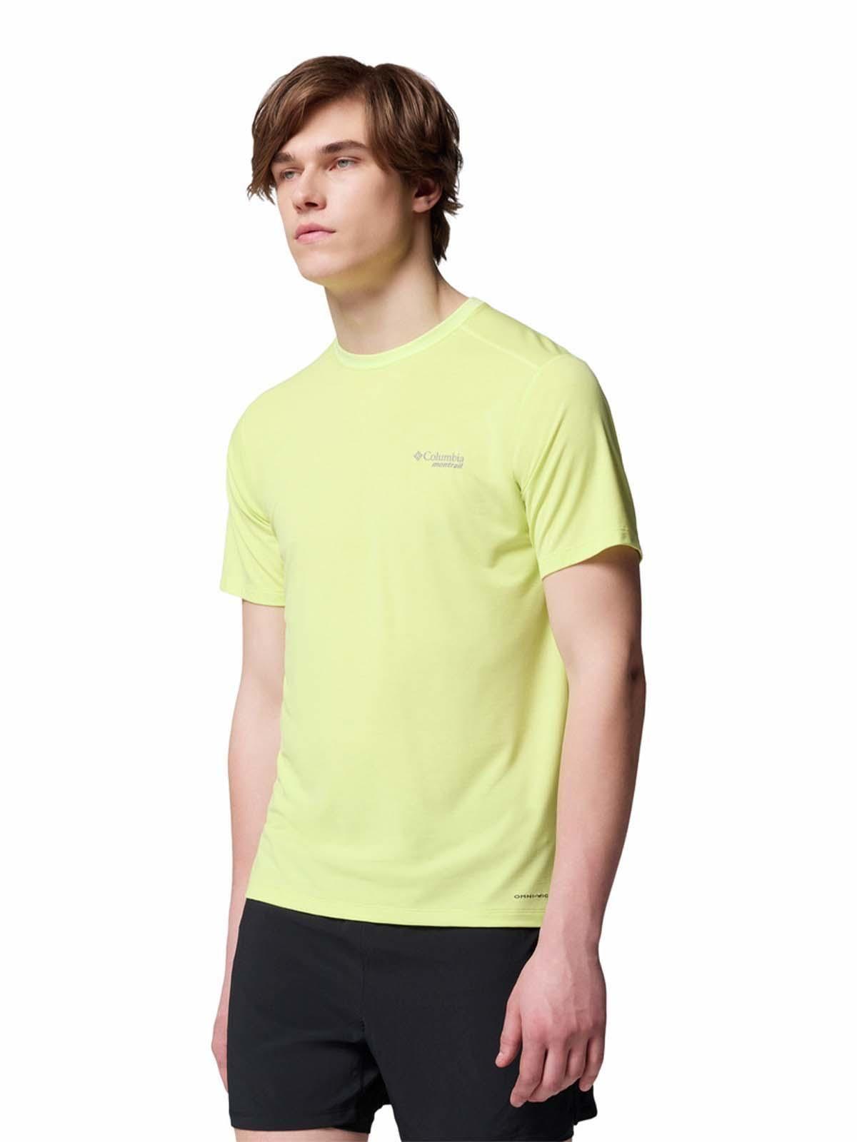 Polera M/C Hombre Endle Trail Running Amarillo-1