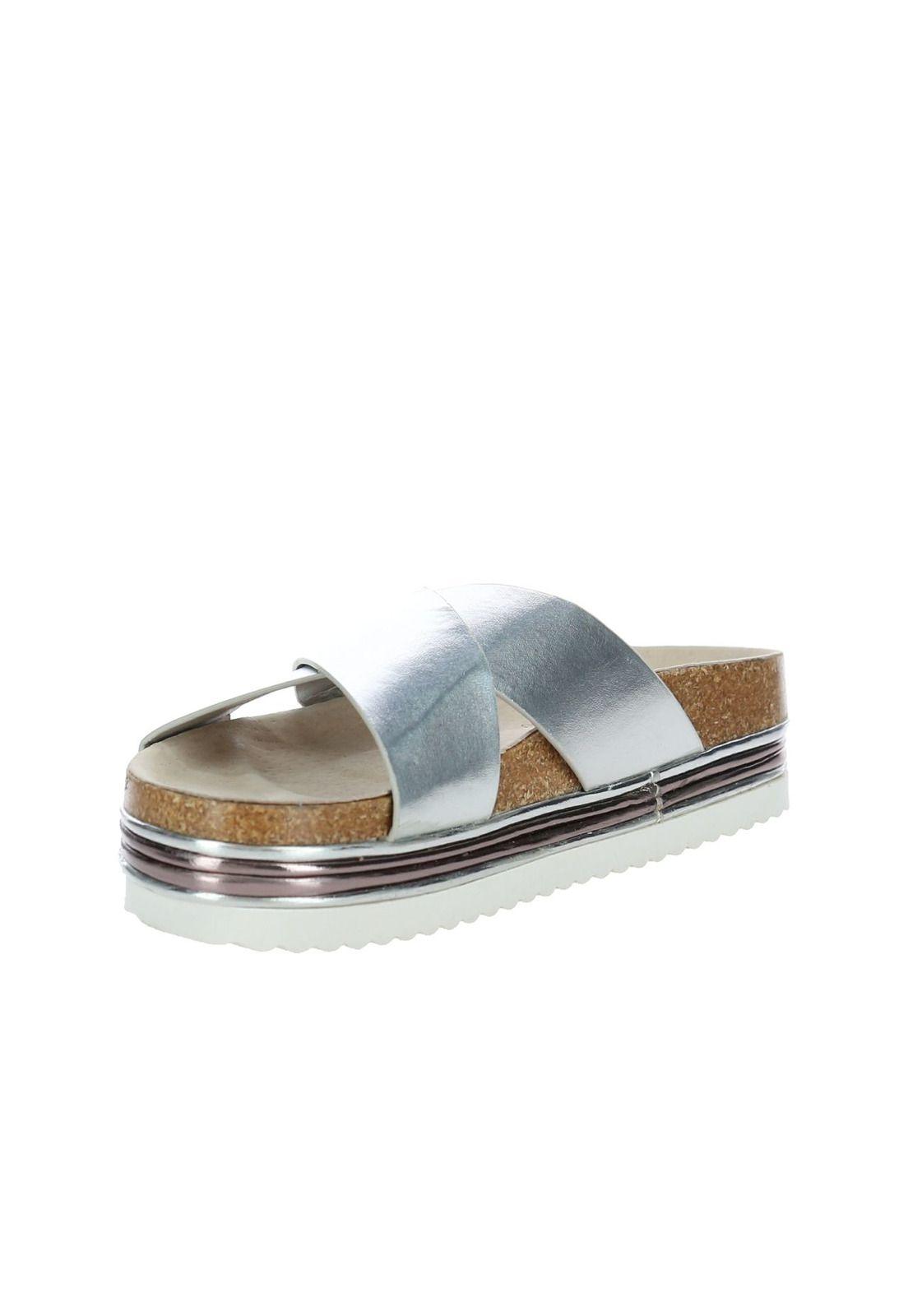 Sandalia Mujer Atta Plateado-2