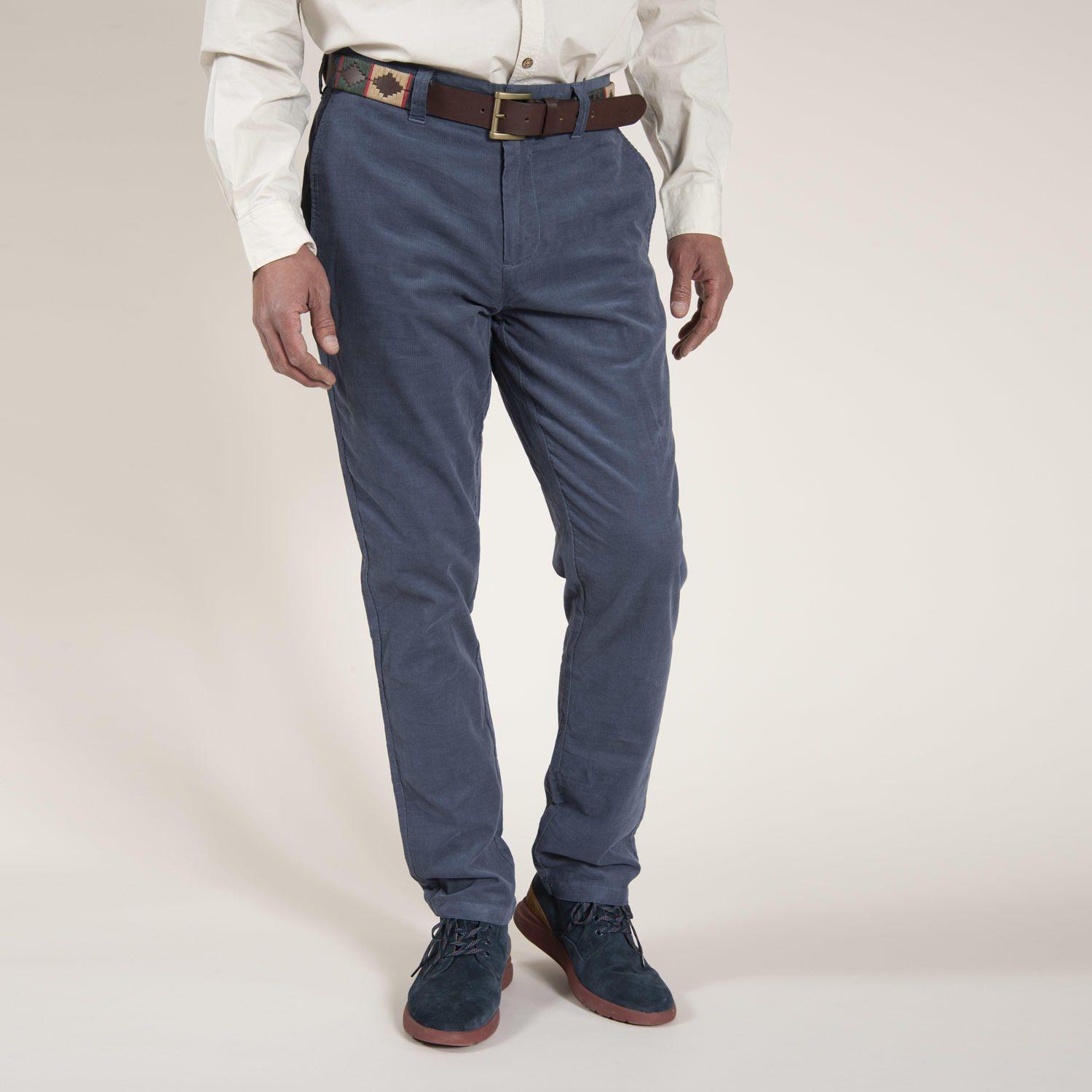 Pantalon Algodón Orgánico 21Cord Azul Hombre Rockford-1