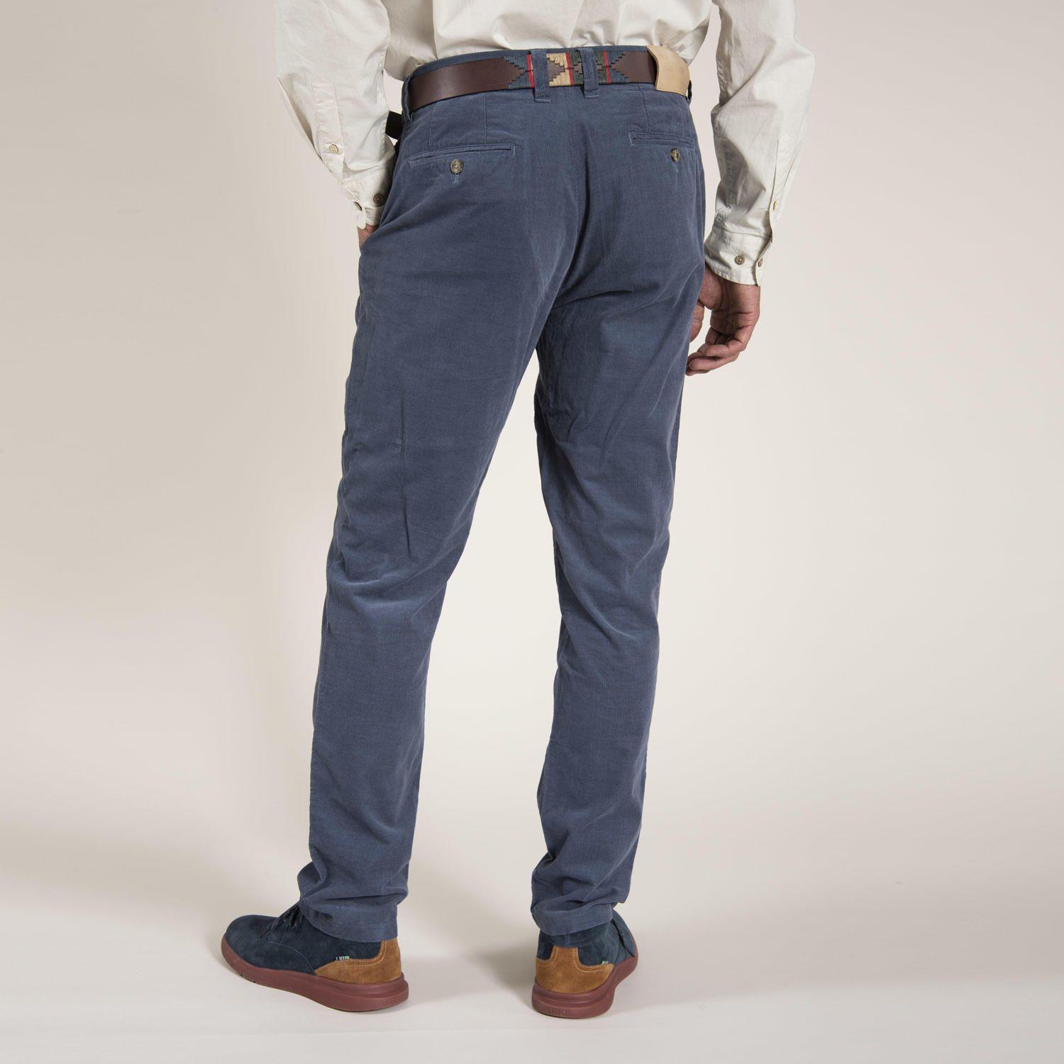 Pantalon Algodón Orgánico 21Cord Azul Hombre Rockford-2