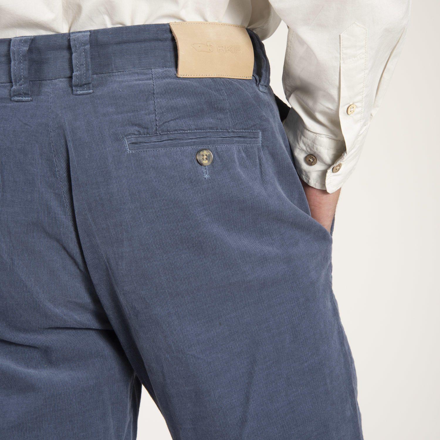 Pantalon Algodón Orgánico 21Cord Azul Hombre Rockford-3