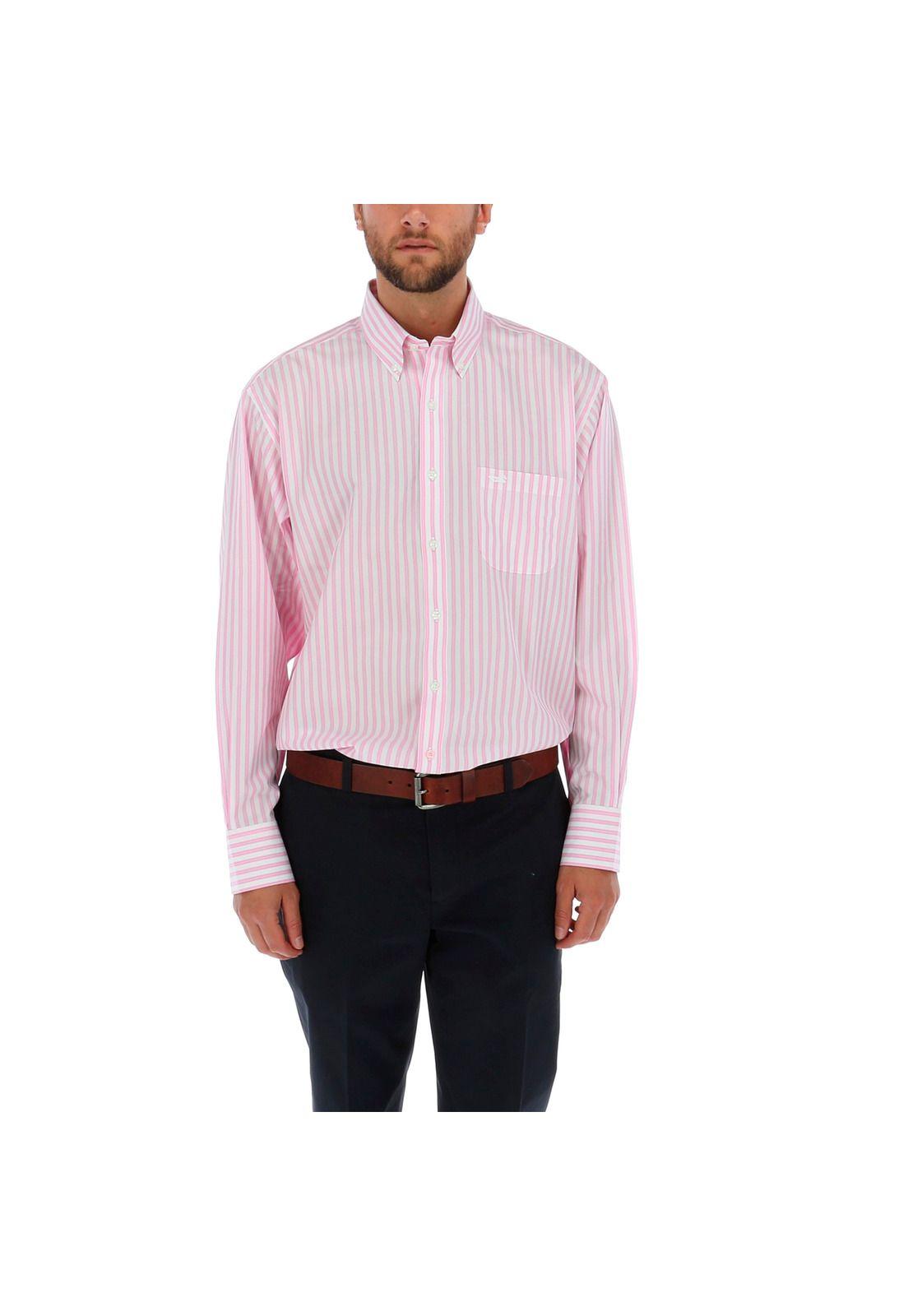 Camisa Algodón Libre de Arrugas Rockford Rosa Rockford-0