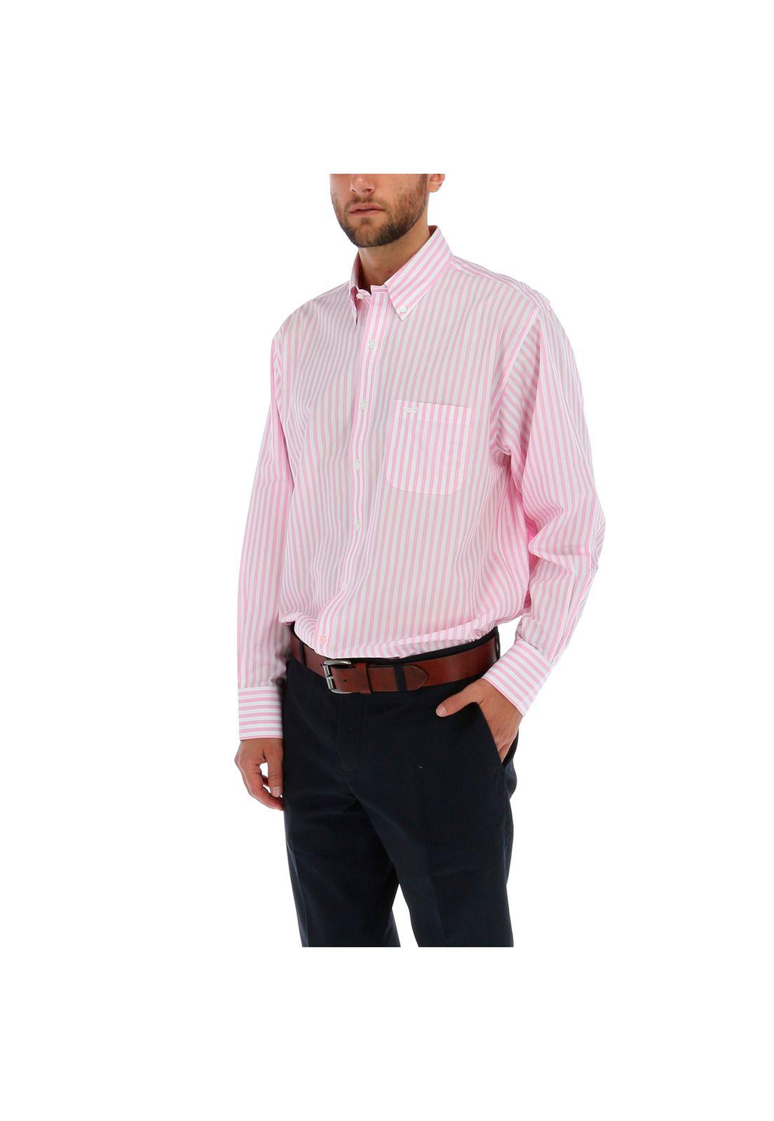 Camisa Algodón Libre de Arrugas Rockford Rosa Rockford-1