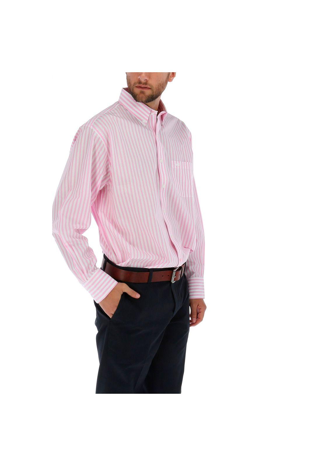 Camisa Algodón Libre de Arrugas Rockford Rosa Rockford-3