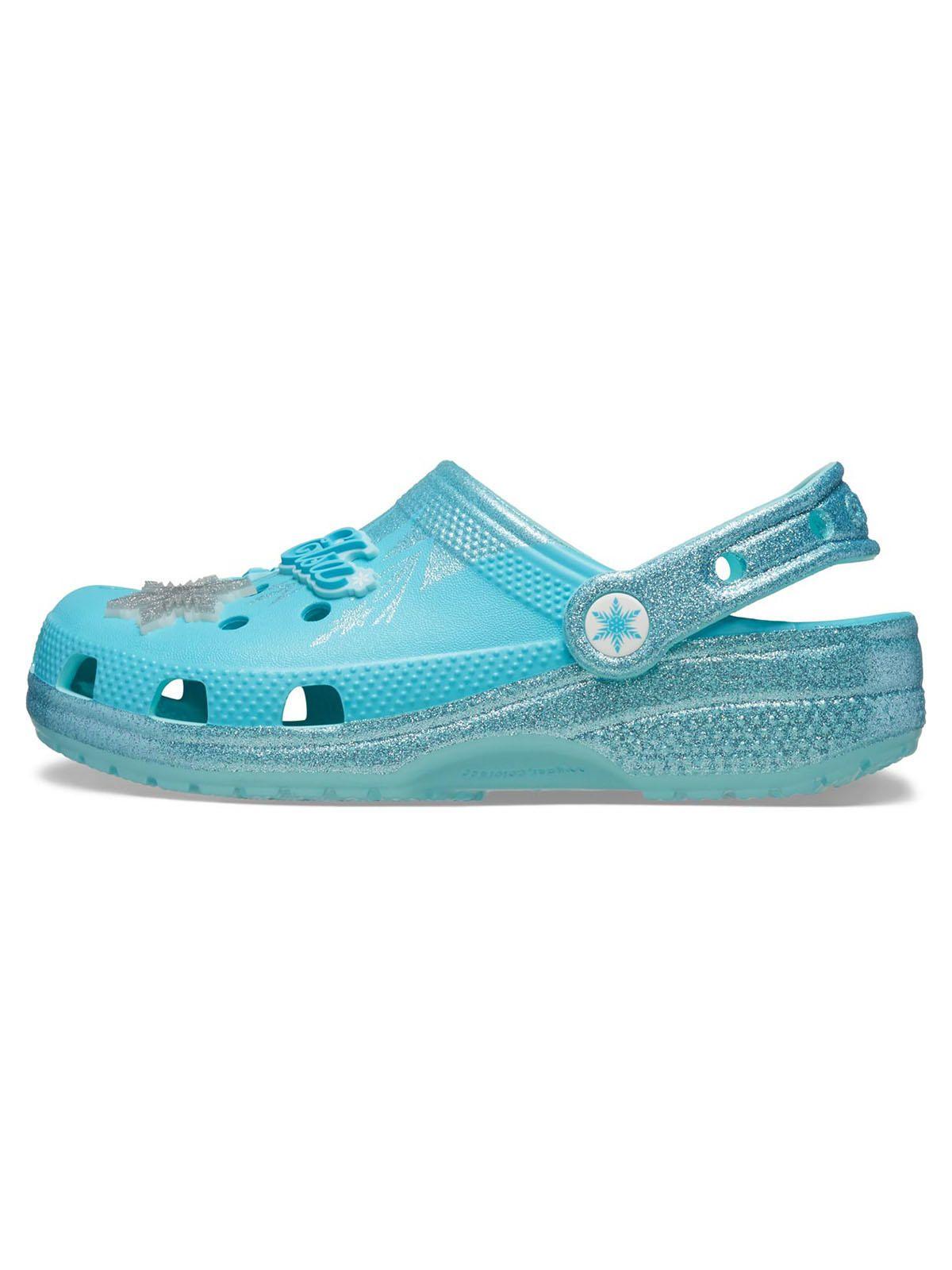Zueco Crocs Niño Frozen Elsa Clog K Celeste-1