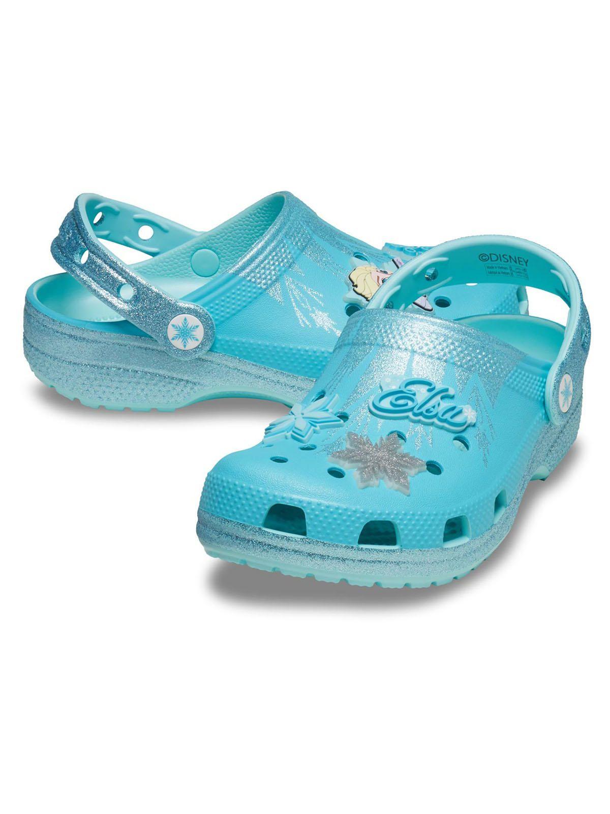 Zueco Crocs Niño Frozen Elsa Clog K Celeste-3
