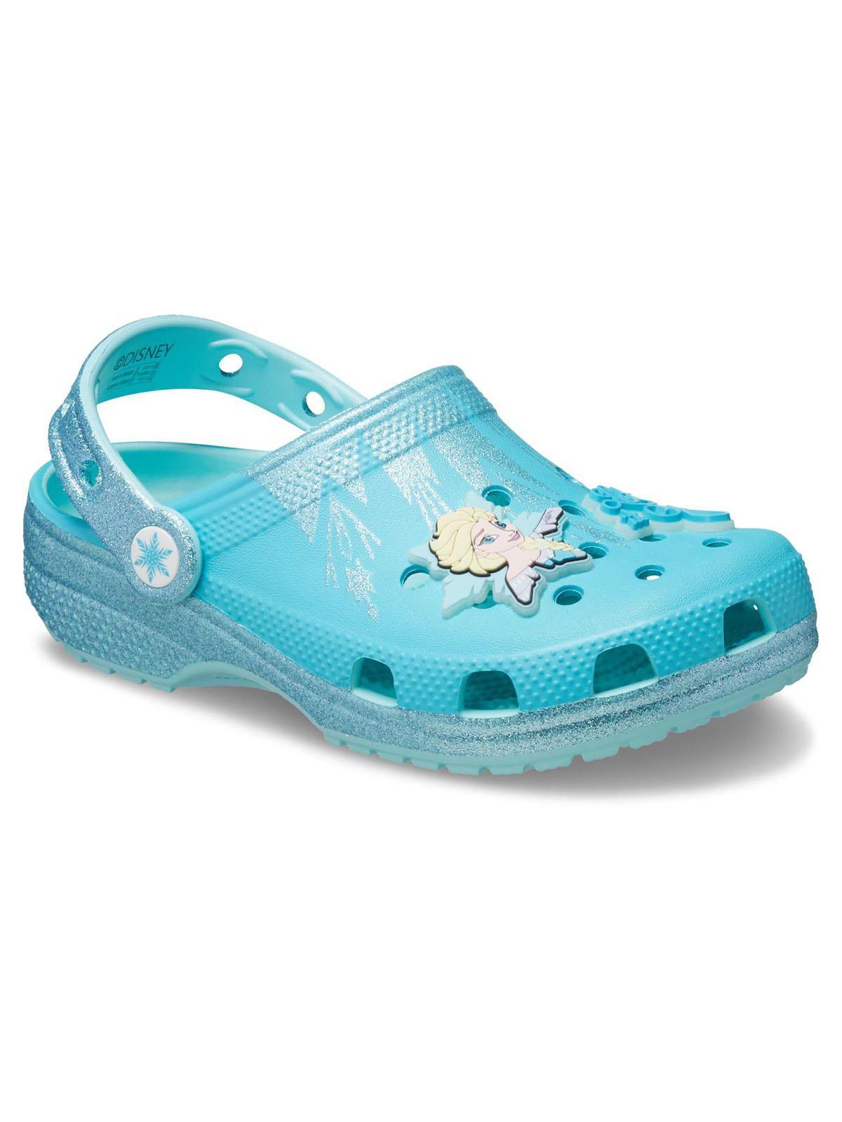 Zueco Crocs Niño Frozen Elsa Clog K Celeste-6