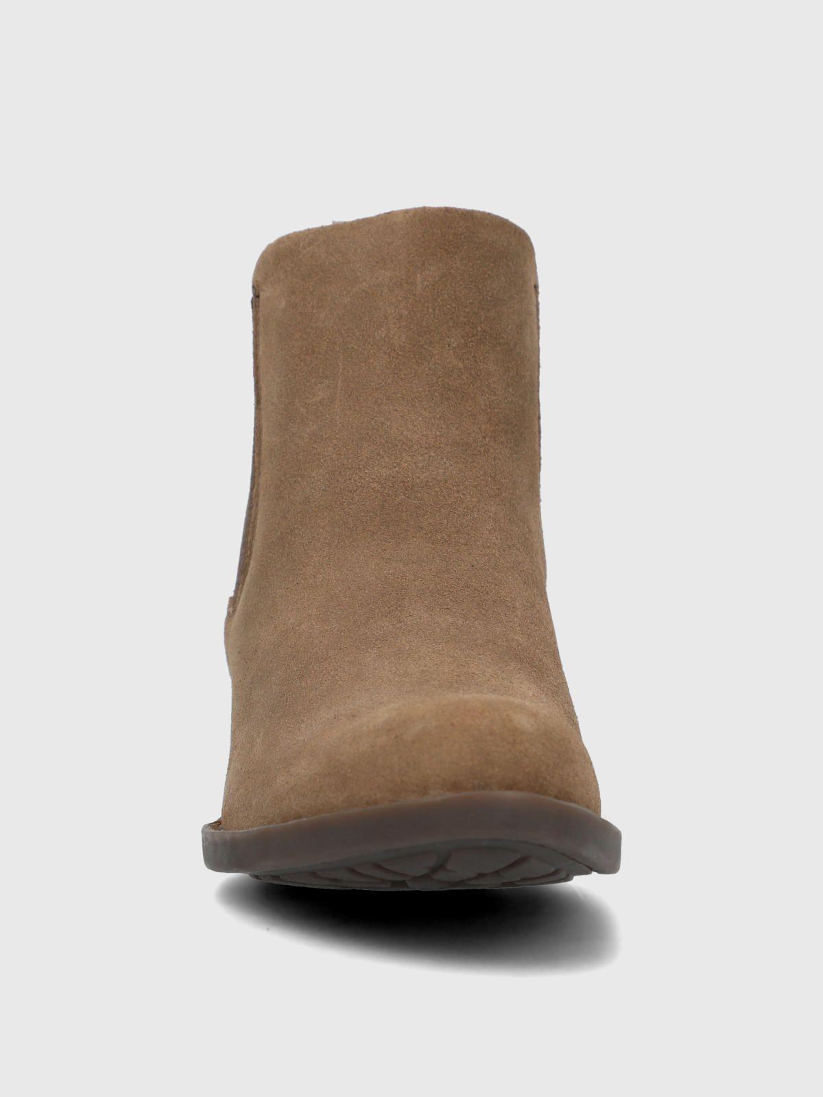 Botin Cuero Mujer Karol Café-3