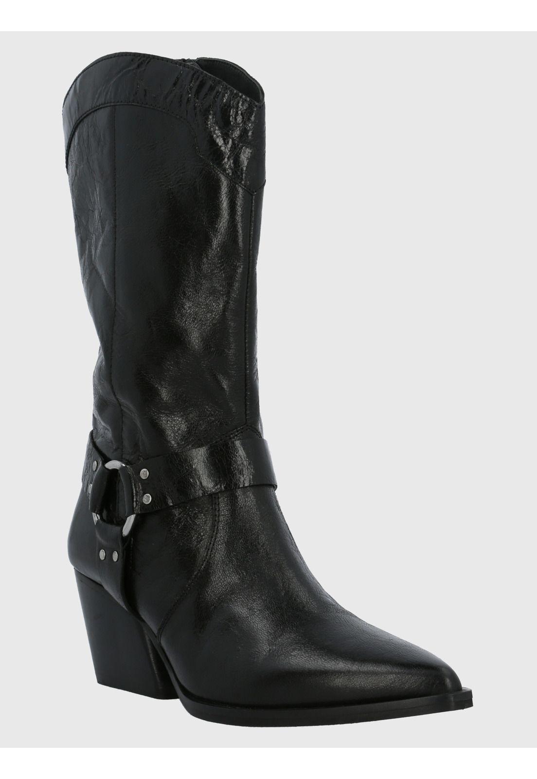 Bota Cuero Mujer Tim Negro-0