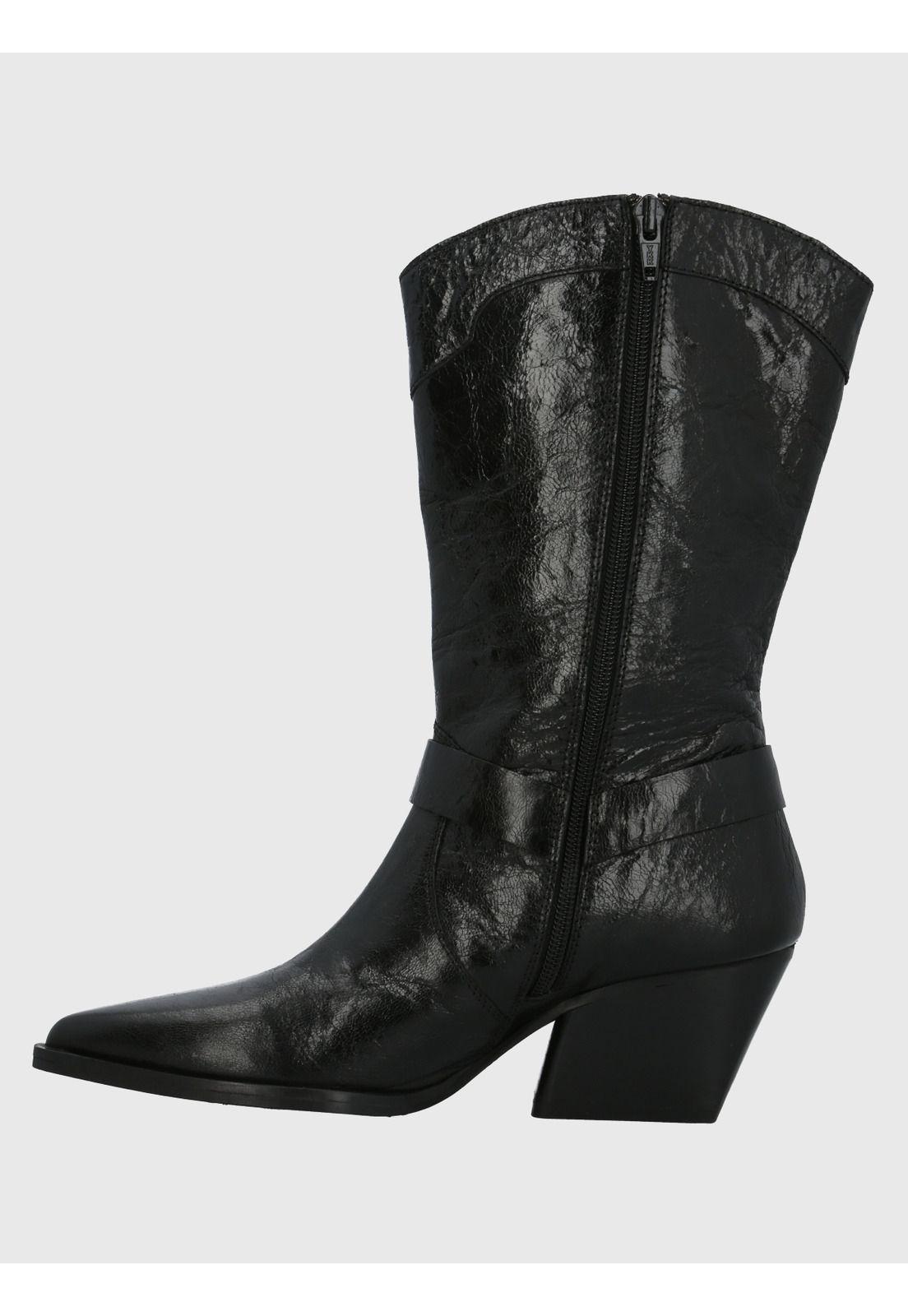 Bota Cuero Mujer Tim Negro-4