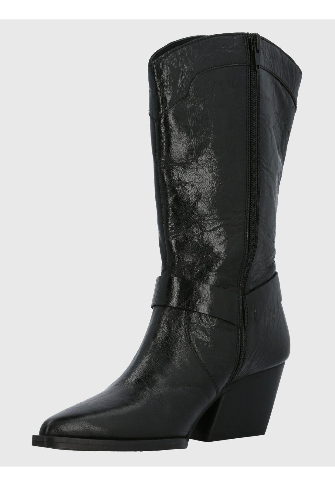 Bota Cuero Mujer Tim Negro-5