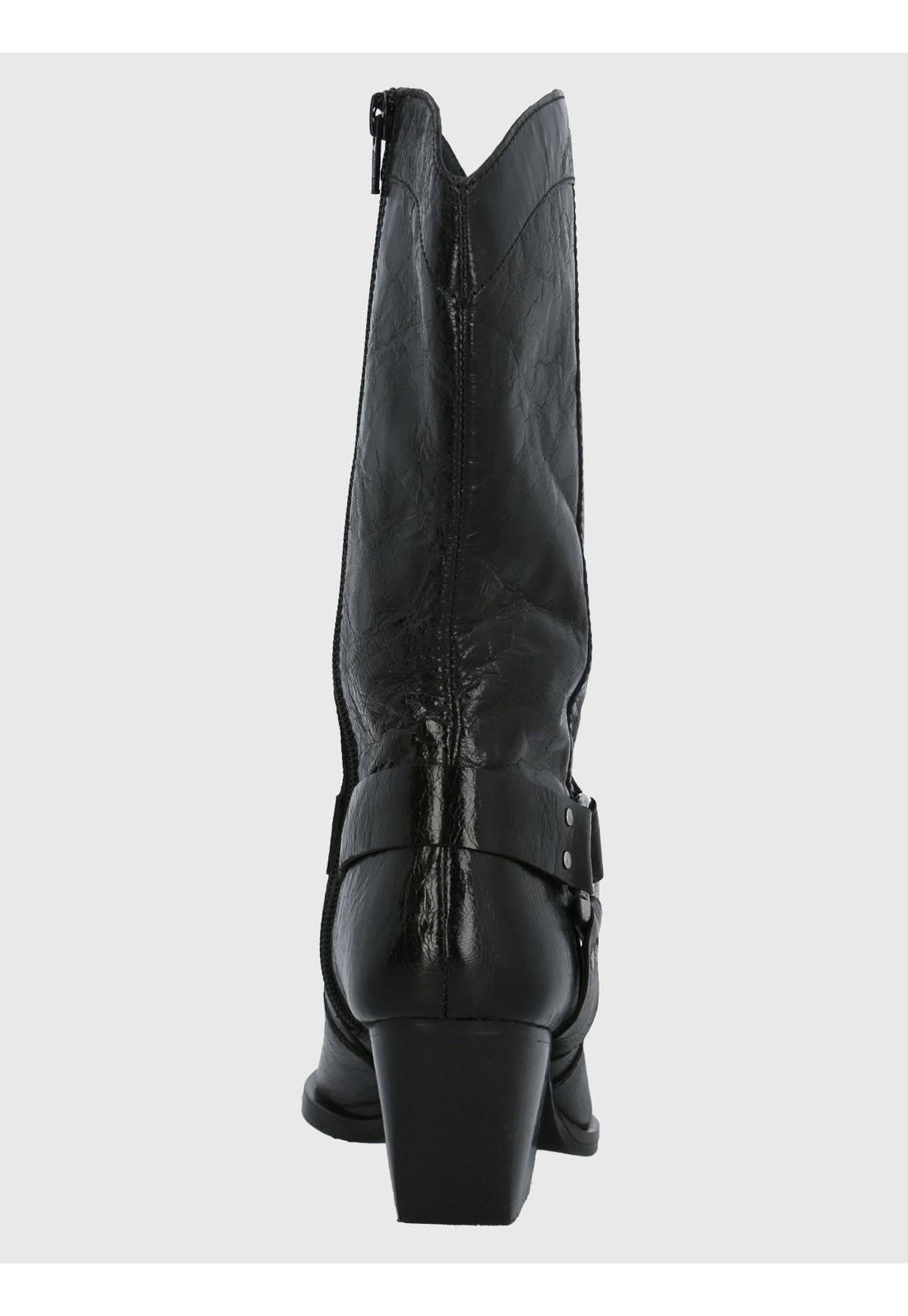 Bota Cuero Mujer Tim Negro-6