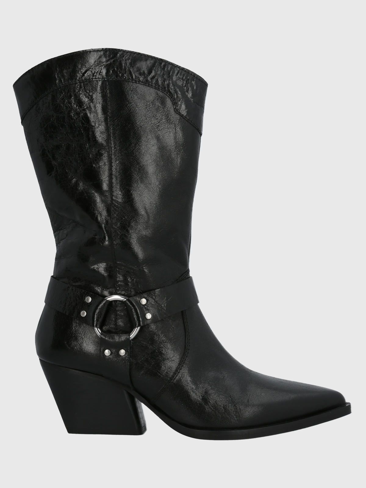 Bota Cuero Mujer Tim Negro-1