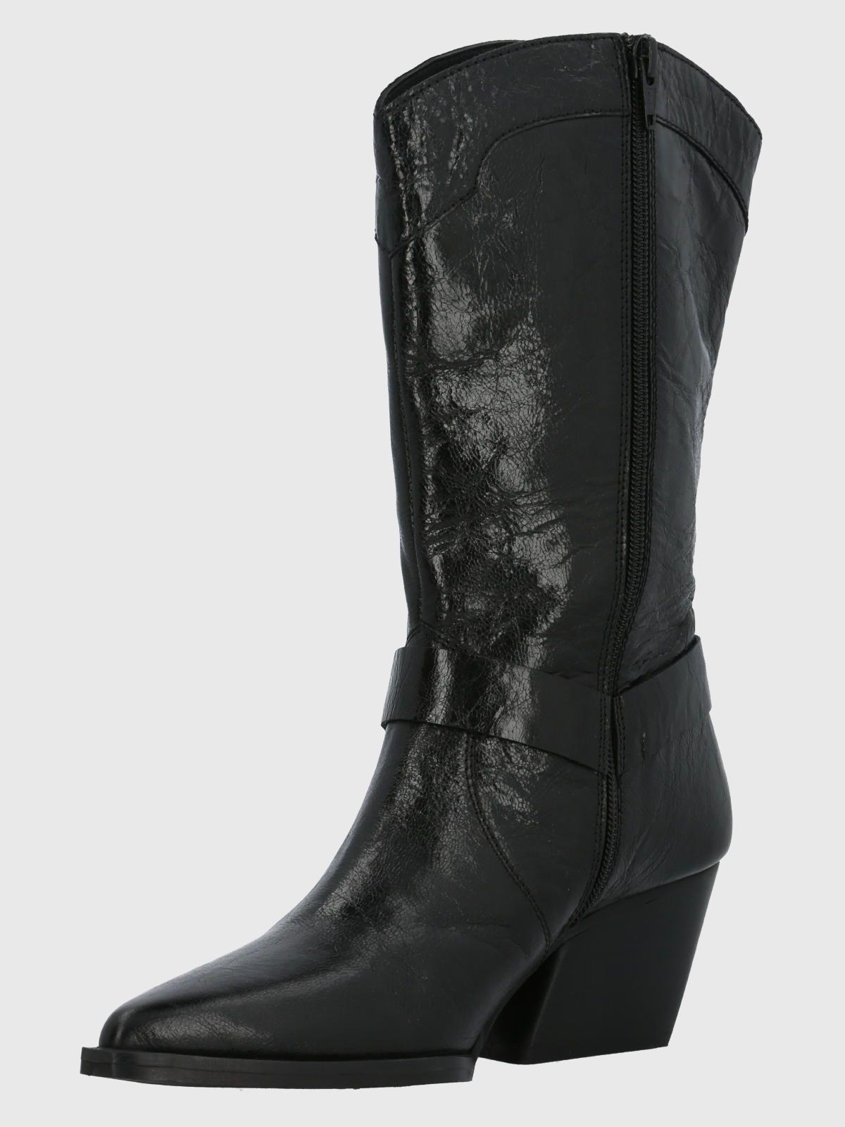 Bota Cuero Mujer Tim Negro-5