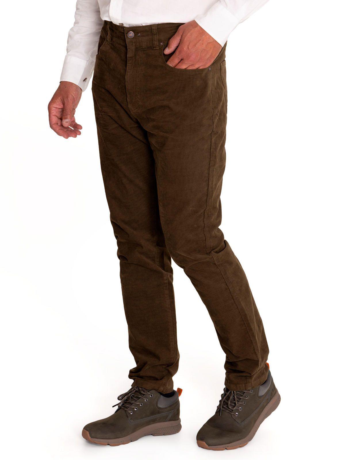 Pantalón Natural Flex Hombre Corduroy Verde-5