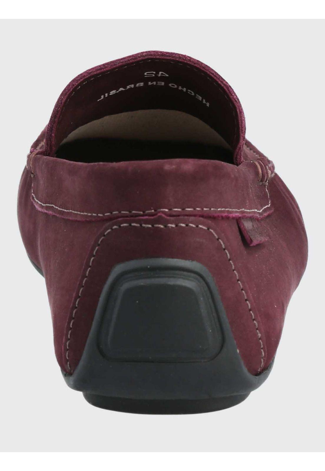 Mocasin Cuero Hombre Blumenau Burdeo-6