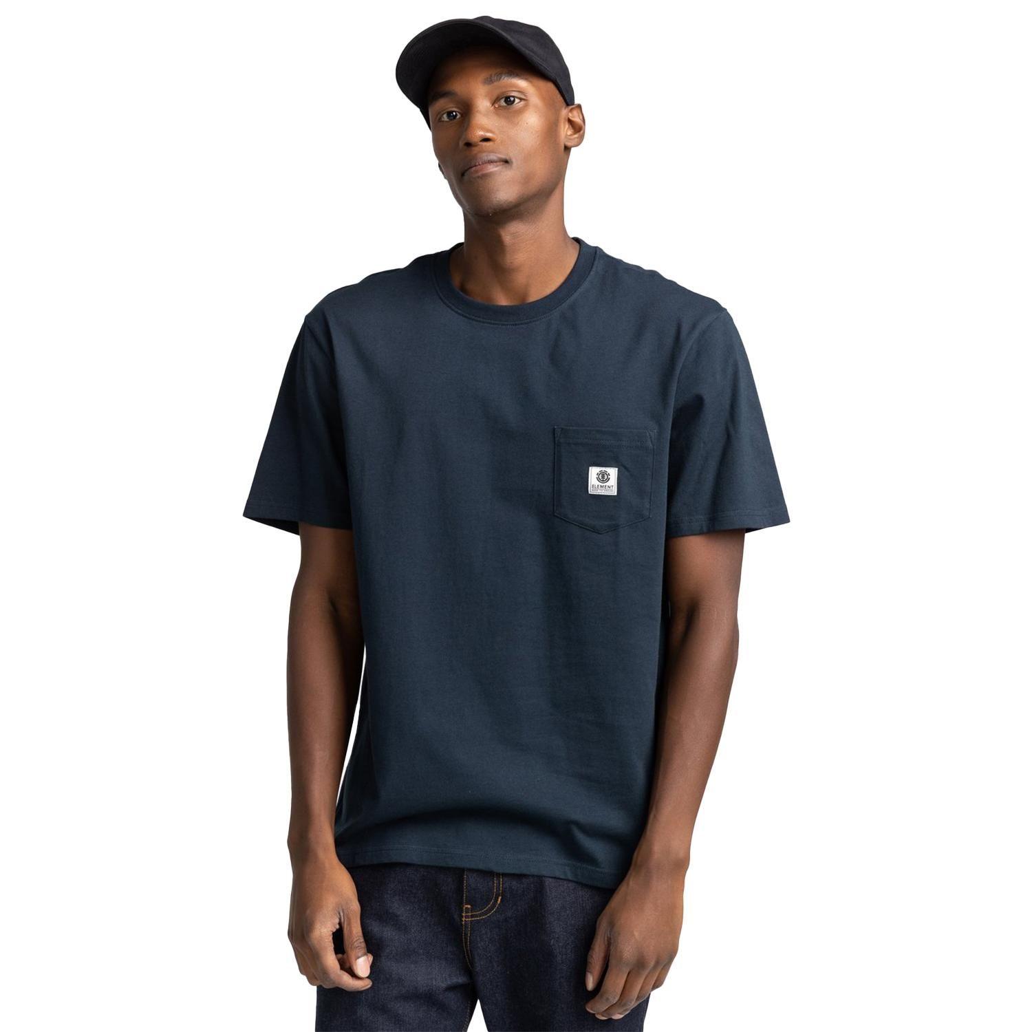 Polera M/C Hombre Basic Pocket Azul Marino-0