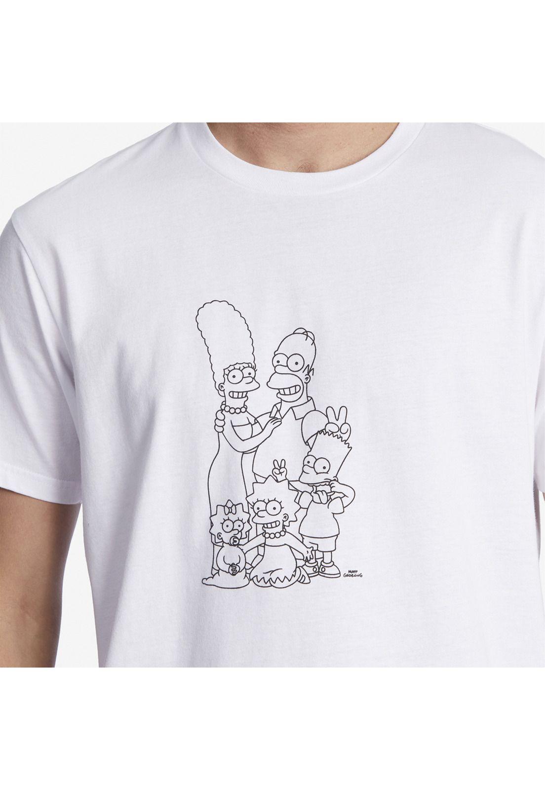 Polera M/C Hombre Simpsons Nuclear Blanco-3