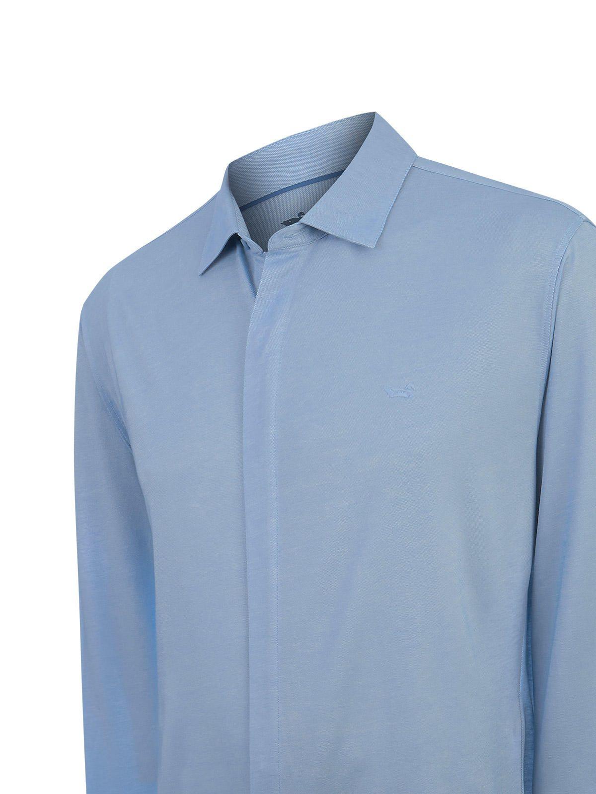 Camisa Algodón Pima Hombre Horizon Celeste-3