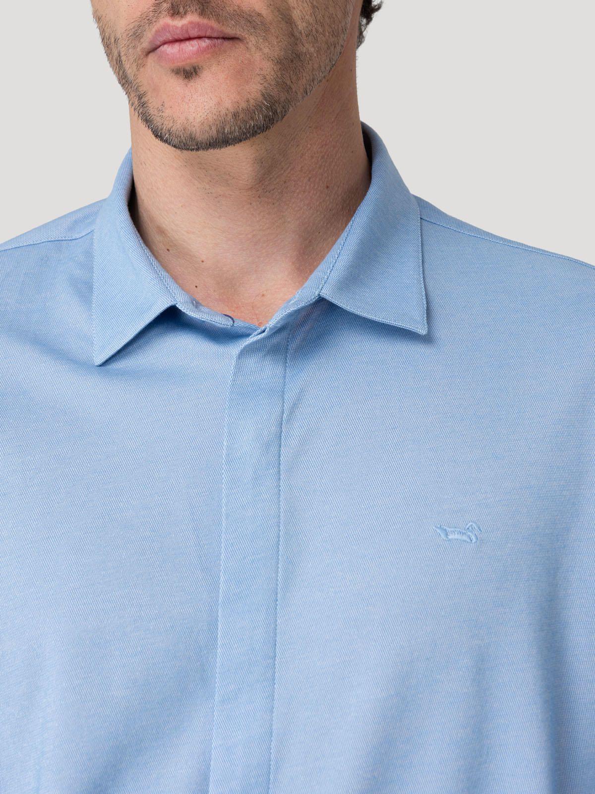 Camisa Algodón Pima Hombre Horizon Celeste-7