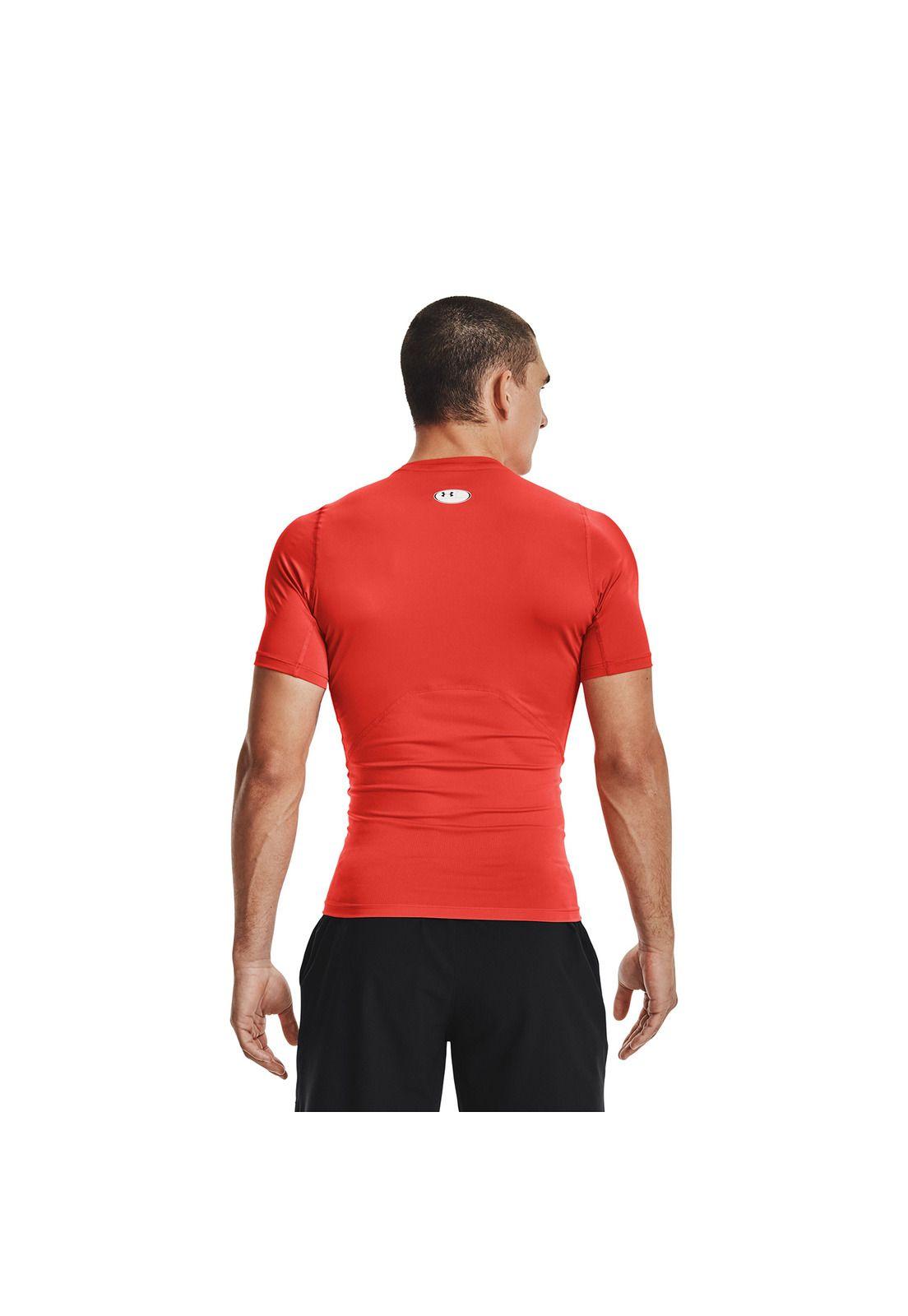Polera M/C Train Compresión Heatgear® Naranja Hombre-4