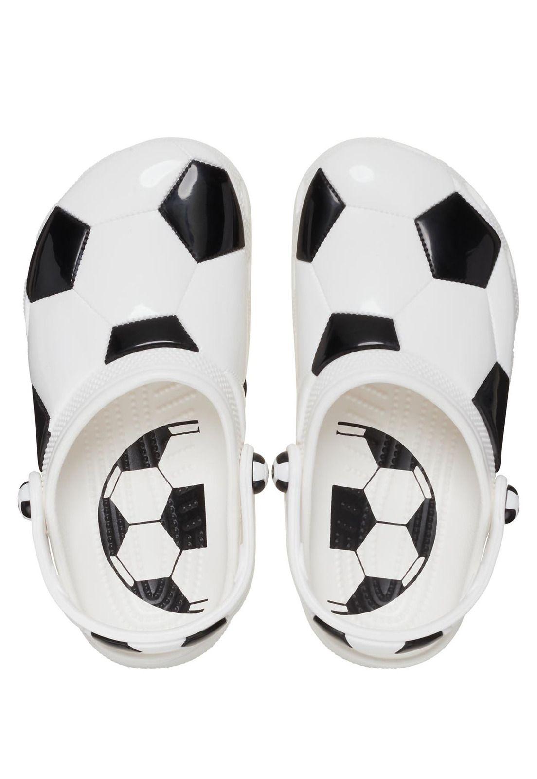 Zueco Niño Soccer Ball Clog K Blanco-4