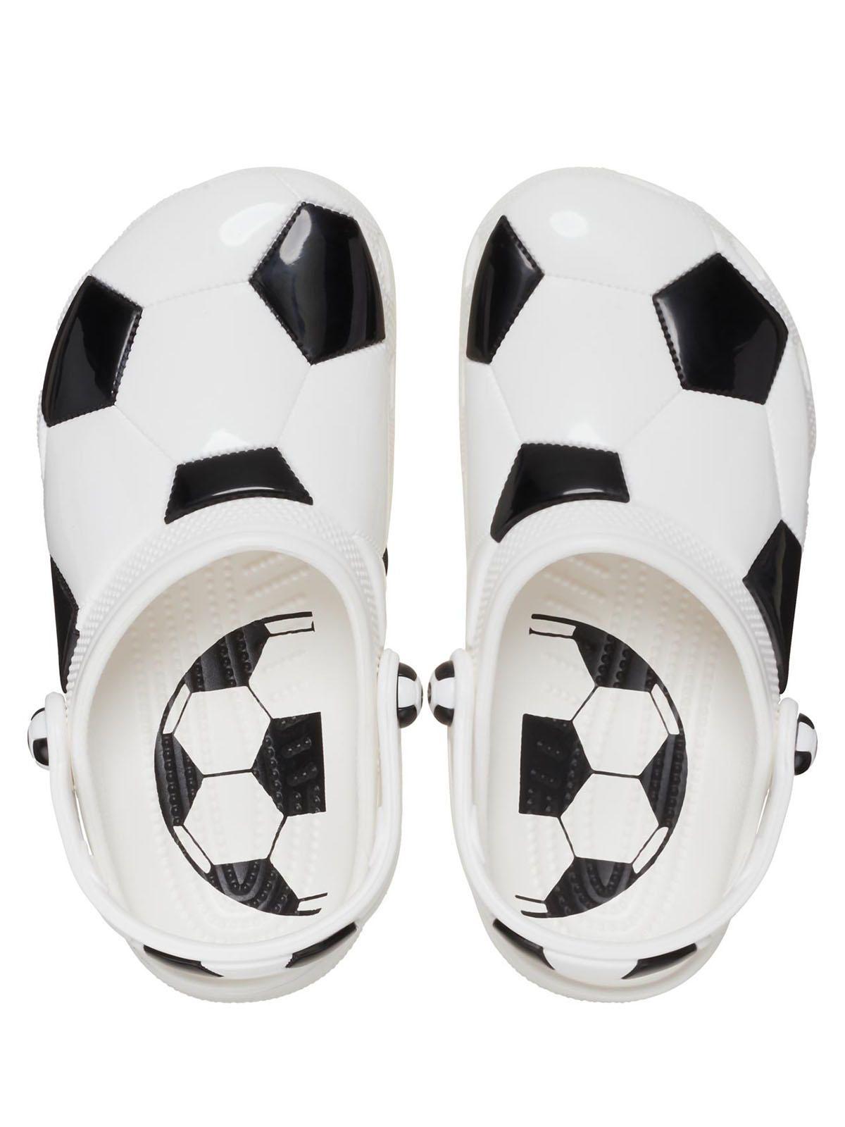 Zueco Crocs Niño Soccer Ball Clog K Blanco-4