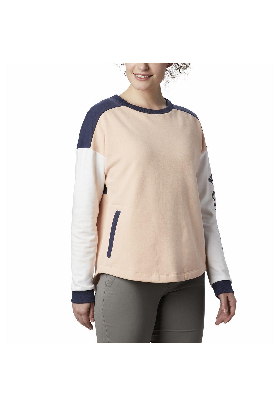 Poleron Mujer Lodge Ii Crew Crema-0