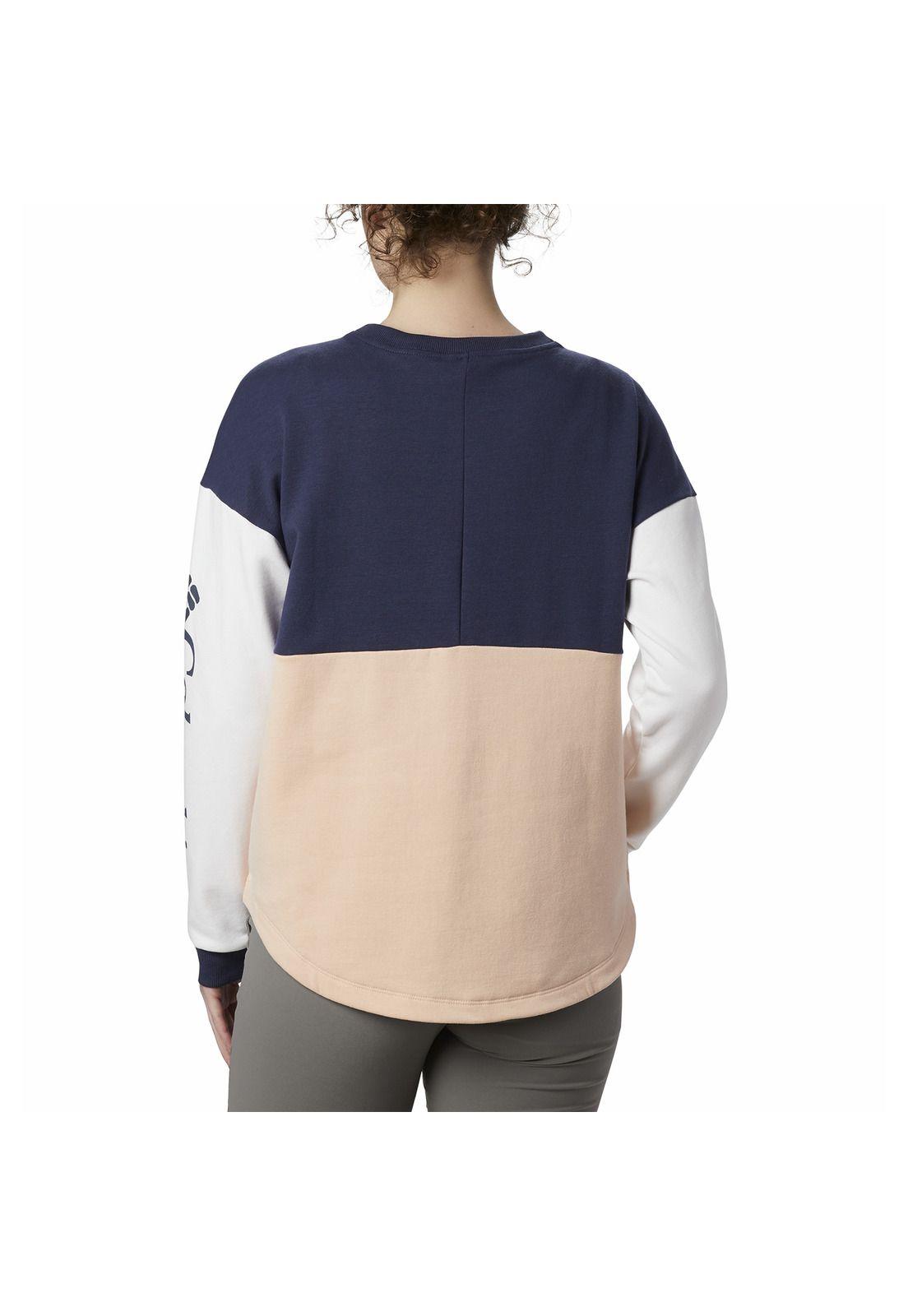 Poleron Mujer Lodge Ii Crew Crema-1