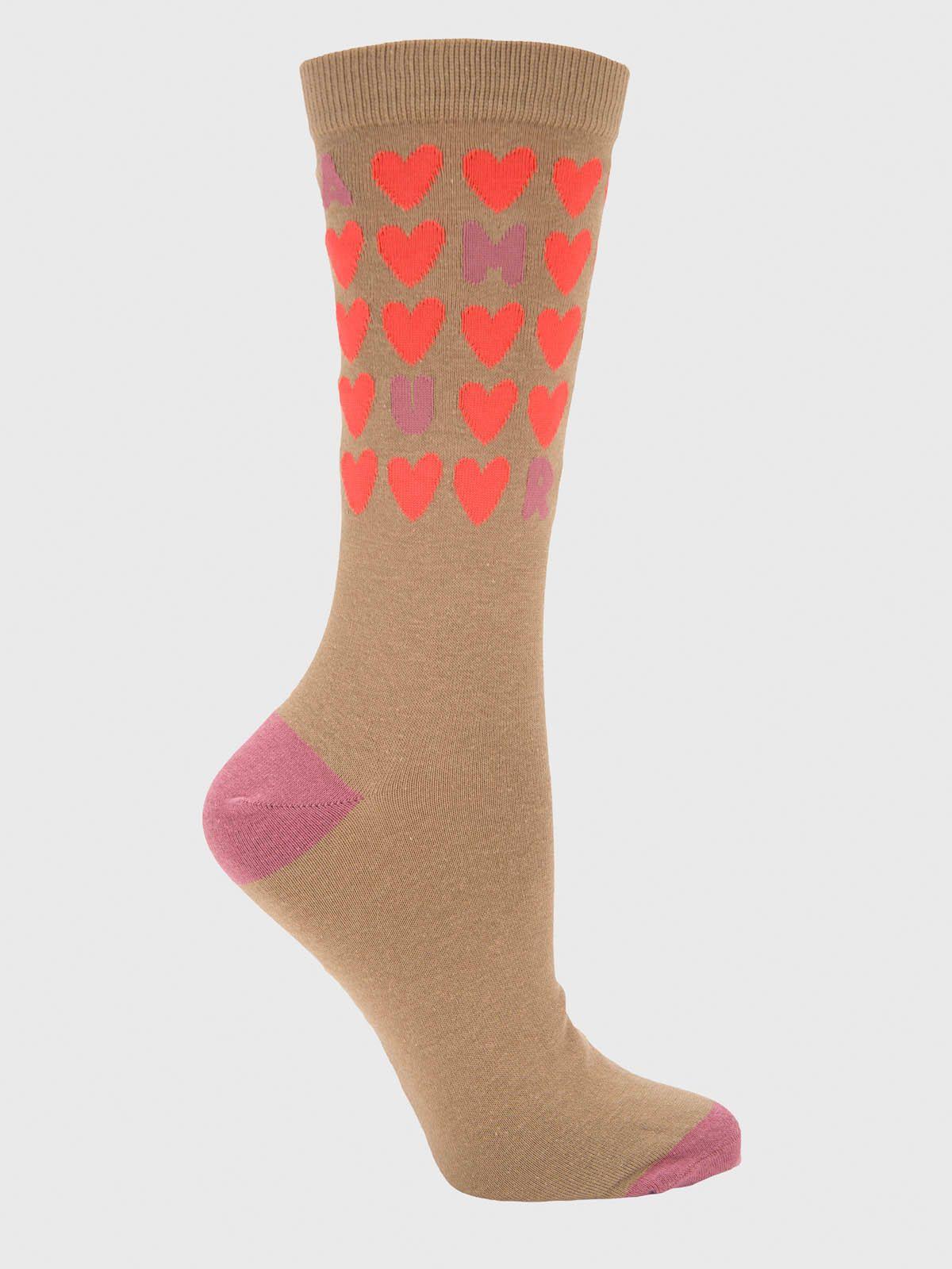 Calcetin Algodón Mujer C Amour Beige-0