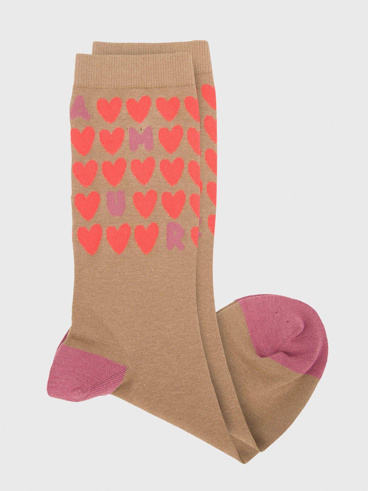 Calcetin Algodón Mujer C Amour Beige-1