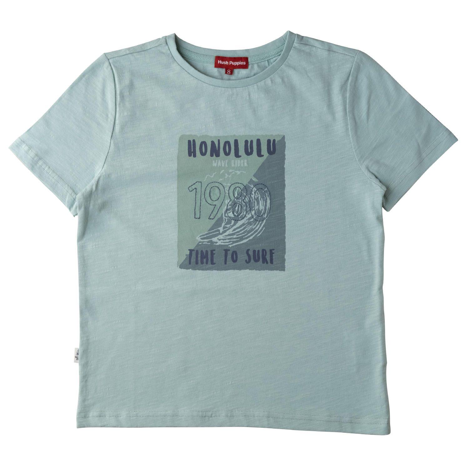 Polera Print Niño Algodón Celeste-0