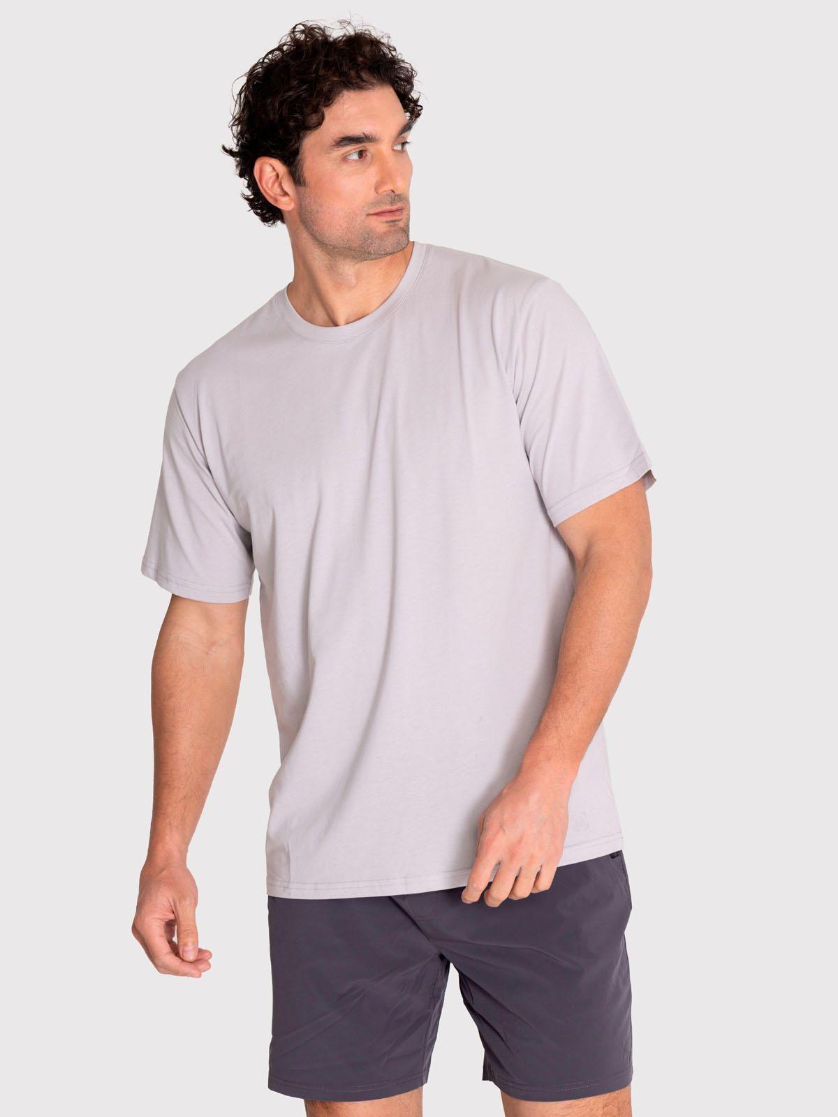 Polera deportiva Hombre Printed TShirt Gris Claro-0