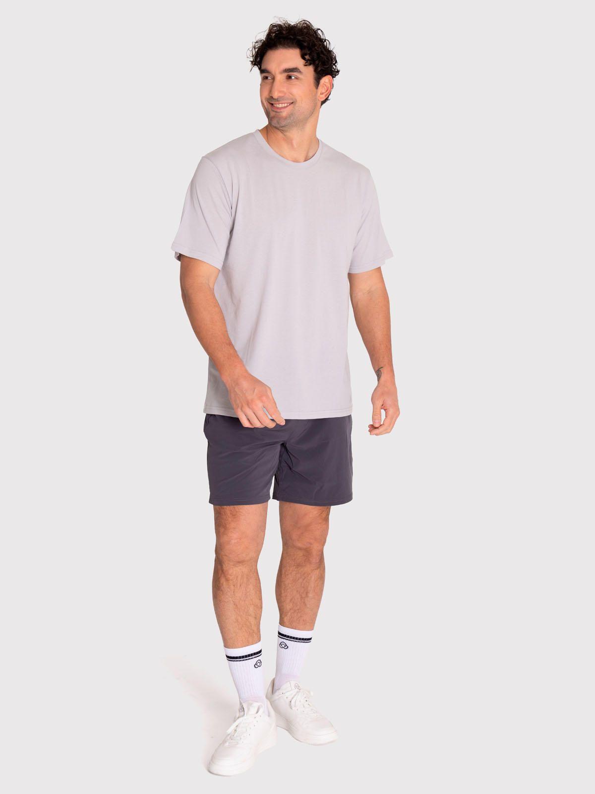 Polera deportiva Hombre Printed TShirt Gris Claro-3