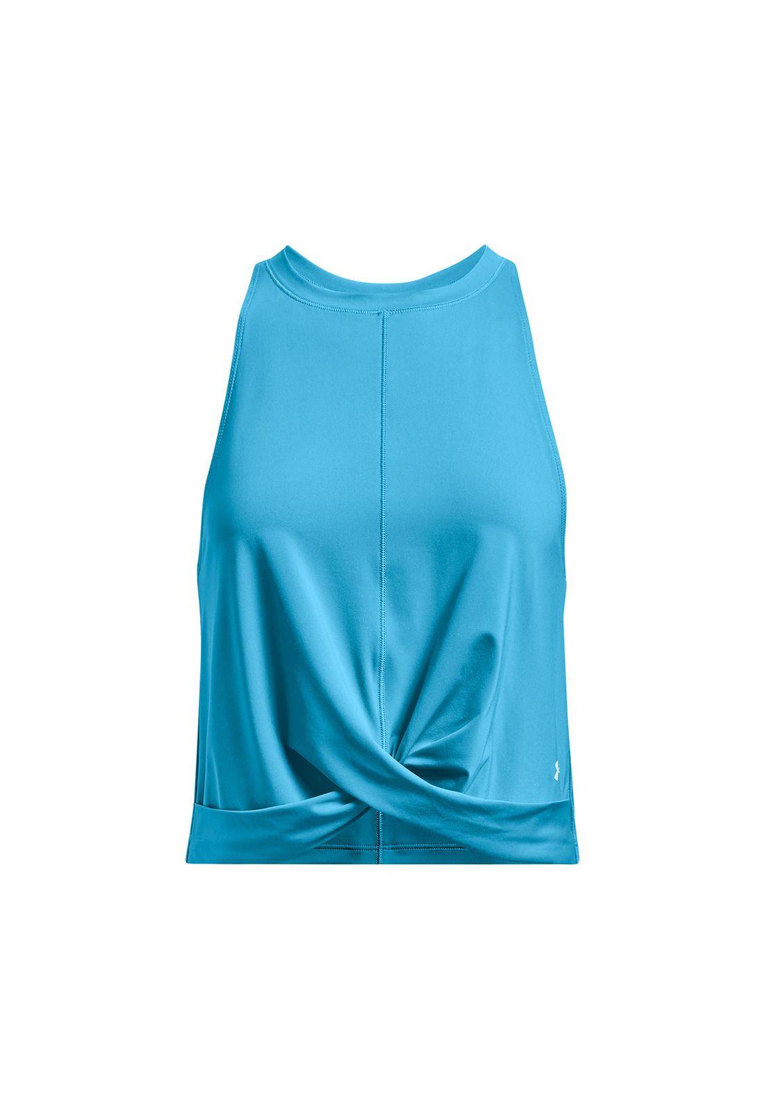 Polera S/M Mujer Armour Tank Twist Azul-0