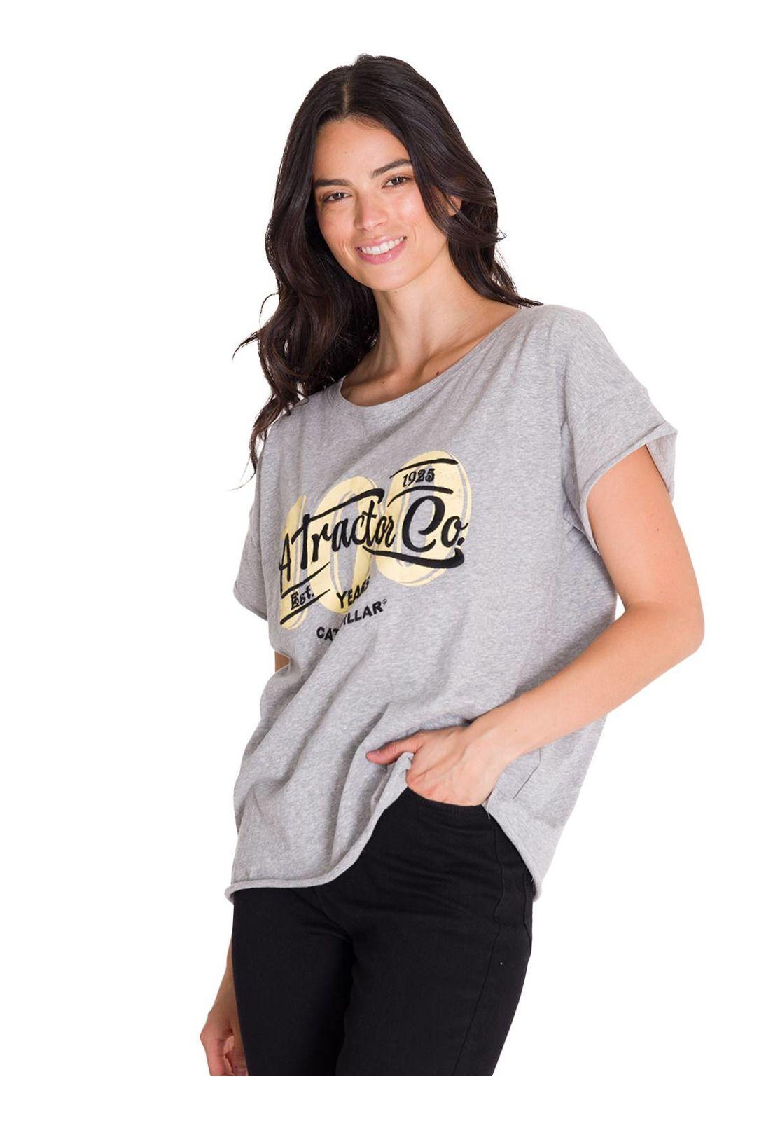 Polera Relaxed Centennial Graphic 6 Mujer Gris-1